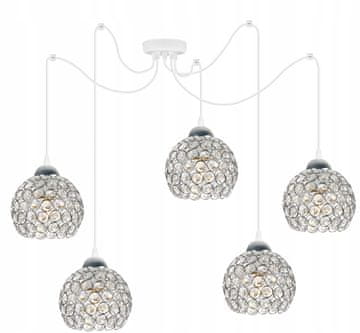 GH KROMIRANA VISEĆA LAMPA S PAUKOM, KRISTALNI STROP