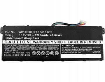 CoreParts 48,64 Wh 15,2 V 6-ćelijska baterija MBXAC-BA0043