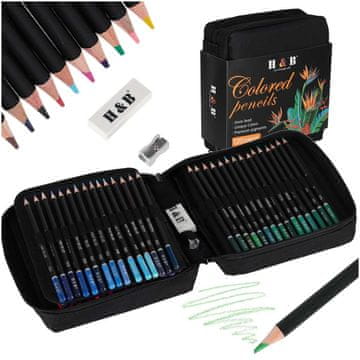 Northix Set bojica s kutijicom - 120 dijelova