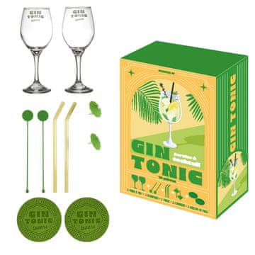 Komplet za koktele GIN&TONIC LIME, 10 kom.