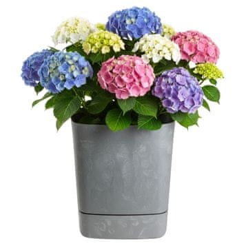 Posuda s podloškom cubi reciklirani sivi beton 34x34 cm