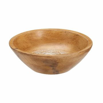 Home Zdjela od mangovog drva s ukrasnim uzorkom 19,5 cm