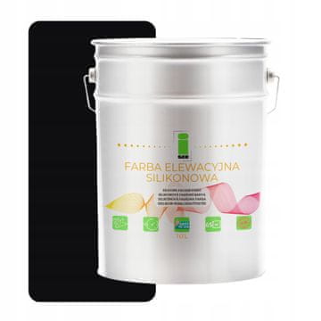 EE Silikonska paropropusna fasadna boja 10L mat - Crna Ral 9005