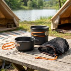 Artemis 3x Turistički pribor za piknik, lonac, tava, lonci
