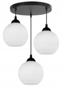 GH KLASIČNA METALNA VISEĆA LAMPA SA STAKLENIM SJAJEM