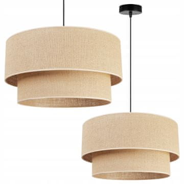 Lampa viseća luster stropni abažur 45cm juta