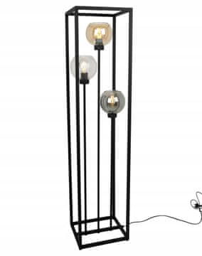 GH PODNA LAMPA, STOJEĆA, METALNI ABAŽUR, CRNA, 130 CM