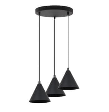 GH SOHO CRNA VISEĆA LAMPA S 3 ŽARULJE 14 CM E14
