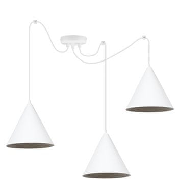 GH SOHO VISEĆA LAMPA SPIDER BIJELA 3 ŽARULJE 25 CM E27