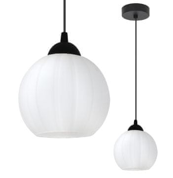 GH COSTA VISEĆA LAMPA CRNA 1-RAVNA BIJELA KUGLA E27