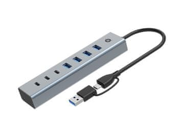 Conceptronic HUBBIES20G HUB USB-C 3.2 Gen 1 5Gb/s sivi