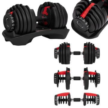 Northix Podesivi uteg od lijevanog željeza 2,5-24 kg sa stalkom