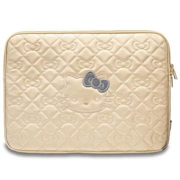 HELLO KITTY Prošivena zlatna navlaka za laptop 14"