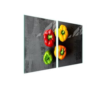 Zaštitna staklena ploča za štednjak 2x45x52 Paprika