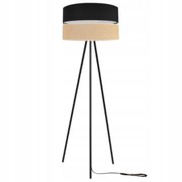 GH PODNA LAMPA S TRONOŽCEM I METALNIM ABAŽUROM 45 CM CRNA