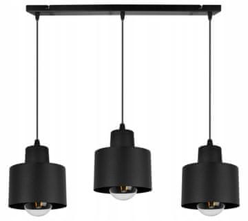 Moderna stropna viseća lampa, crna, LED