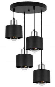 Moderna stropna viseća LED lampa, crna, sjenilo