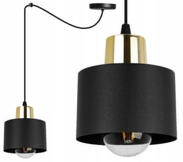 Moderna stropna viseća lampa, crni klop, LED
