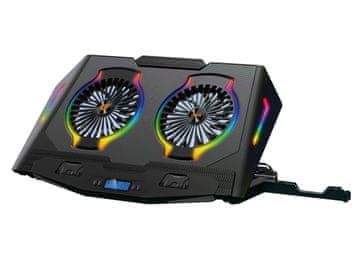 Conceptronic Conceptronic THYIA ERGO 2-Ventilatorski stalak za hlađenje laptopa, USB, RGB osvjetljenje