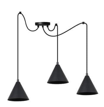 GH SOHO VISEĆA LAMPA SPIDER CRNA S 3 PLOČE 14 CM E14