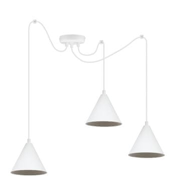 GH SOHO VISEĆA LAMPA SPIDER BIJELA S 3 PLOČE 14 CM E14
