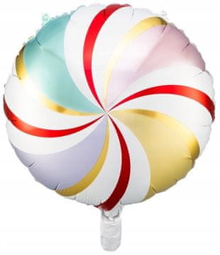 PartyDeco Foil balon Cukierek, 35 cm, mix 1 kom.