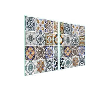 Staklena zaštitna ploča za štednjak 2x45x52 Mosaic