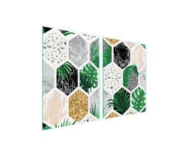 Staklena zaštitna ploča za štednjak 2x45x52 Mosaic