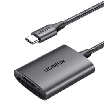 Ugreen Ugreen CM401 čitač SD/TF kartica, sivi, USB-C 5Gb/s