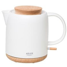 Adler Adler AD 1304 električno kuhalo za vodu, 1 L, 1200 W, keramičko, bijelo