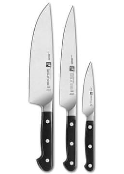 OF3 Zwilling Pro komplet 3 kuhinjska noža, nehrđajući čelik, crne drške