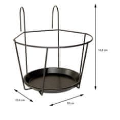 Esschert Design Balkonska geometrijska žardinijera 18xh17cm