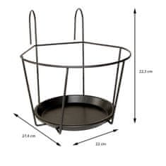 Esschert Design Geometrijska balkonska sadilica 22xh22 cm