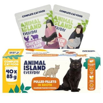 Animal ANIMAL ISLAND Everyday Piletina s janjetinom i Piletina s prepelicom - 40x85g