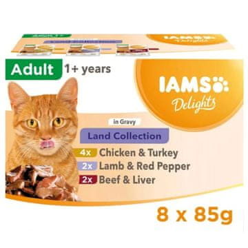 IAMS IAMS DELIGHTS Land Collection u umaku kutija - mokra hrana za mačke - 8x85g