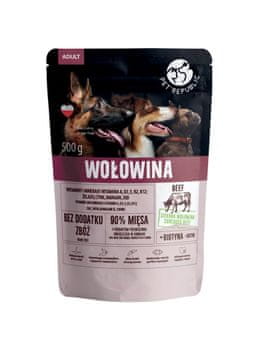 PET PET REPUBLIC mokra hrana za pse - govedina - 500g