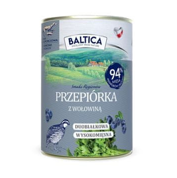 slomart BALTICA Smaki regionów Prepelica s govedinom - mokra hrana za pse - 400g