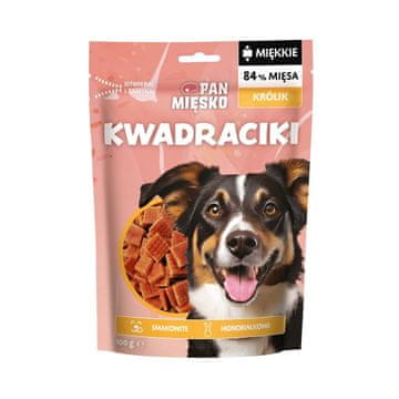 Pan Mięsko PAN MIĘSKO Squares kunić - poslastica za pse - 100g