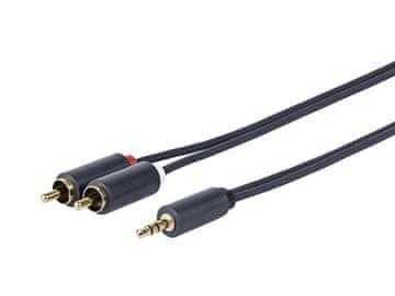 Vivolink PROMJRCA12 audio kabel 12 m 3,5 mm 2 x RCA crni