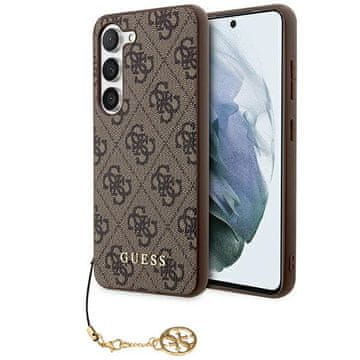 Guess Smeđa maskica za Samsung Galaxy A35 4G s privjescima