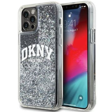 DKNY Futrola za iPhone 12 Liquid Glitter Big Logo crna
