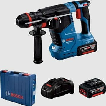 Bosch BOSCH. Rotacijski čekić GBH 187-LI 2,4J 2x5,0Ah SDS Plus