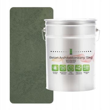 EE Unutarnji arhitektonski beton 15 kg tamnozelene boje F466 | Efekt potkrovlja