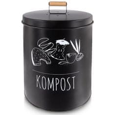 Artemis Mala kanta za otpad za kuhinjski komposter s ugljenim filterom, metalna, 8 l
