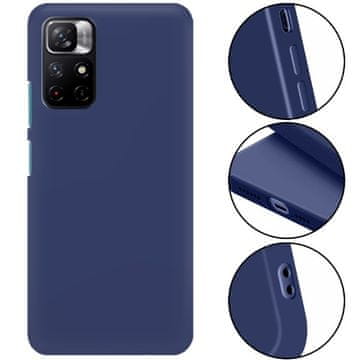 Mat meka tamnoplava futrola za Xiaomi Redmi Note 11T 5G+ staklo
