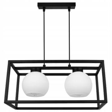 Elegantna viseća lampa s kavezom i staklenim abažurom