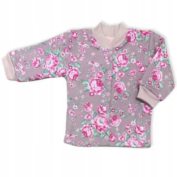 Topli kaftan s flisom 68 majica za djevojčicu, raskopčana bluza, ružičasta