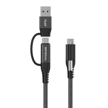 Vivolink PROUSBCMM1.5ADP USB C 3.2 Gen 2 kabel 1,5 m crne boje