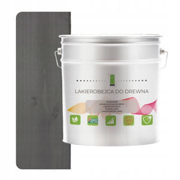 EE Lak za drvo, crni, hidrofobni, bez mirisa, satenski, 3 u 1, 5 l, RAL 7016