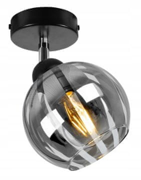 Elegantna stropna lampa krom, kuglasti klok, LED